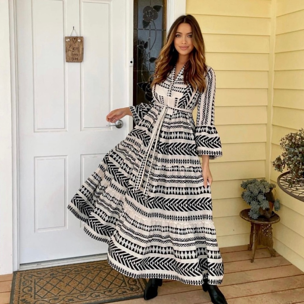 Geometric Maxi Dress Size S (fits XS to L)